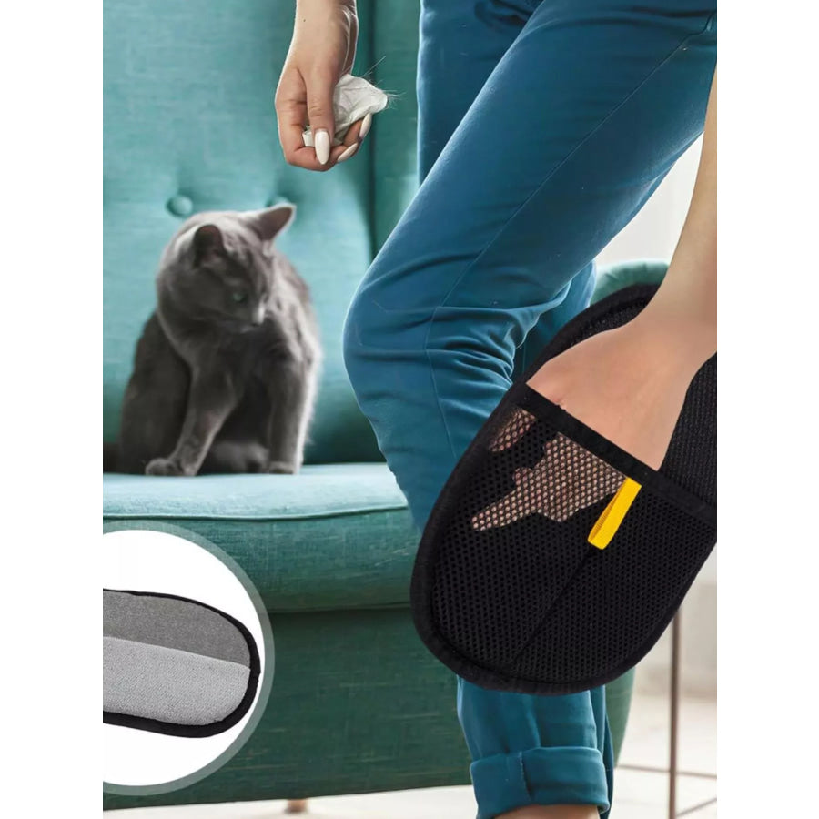Washable & Reusable Glove-Shaped Pet Hair Remover Black / ONESIZE Apparel and Accessories