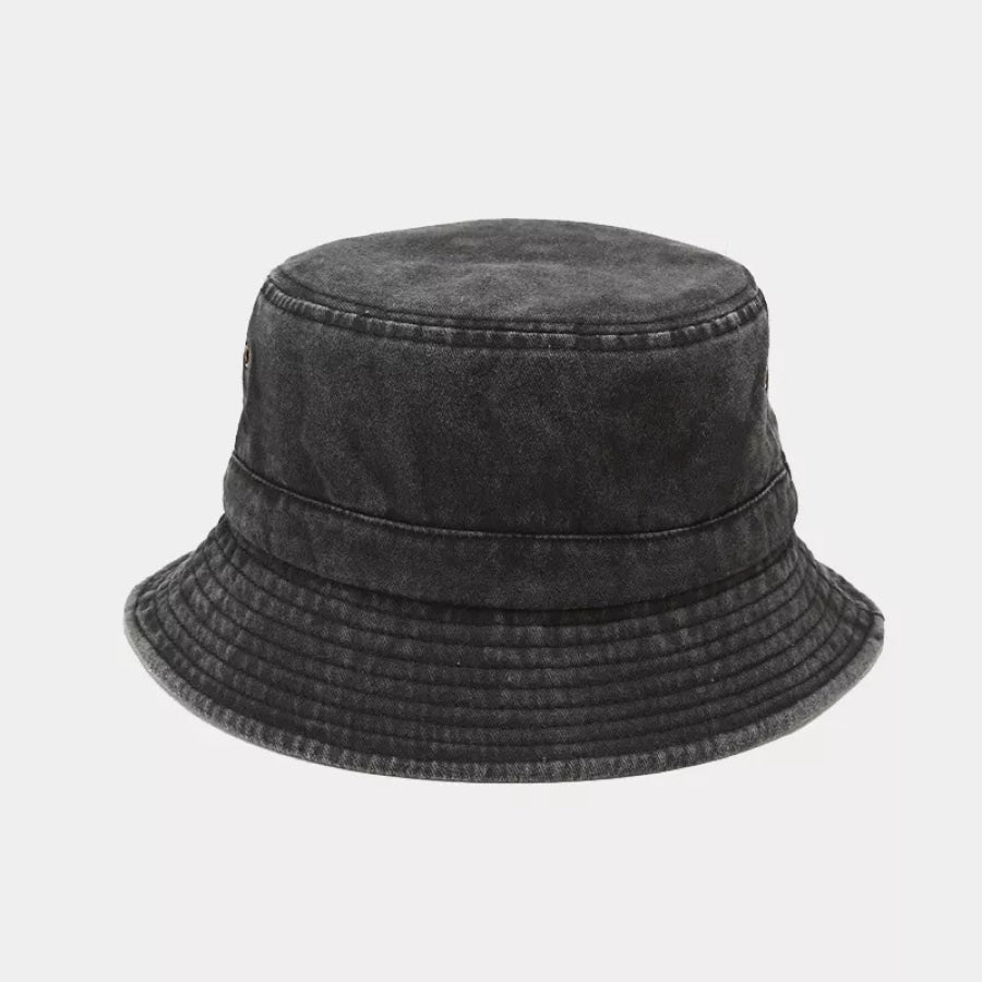 Washed Cotton Bucket Hat Black / One Size Apparel and Accessories