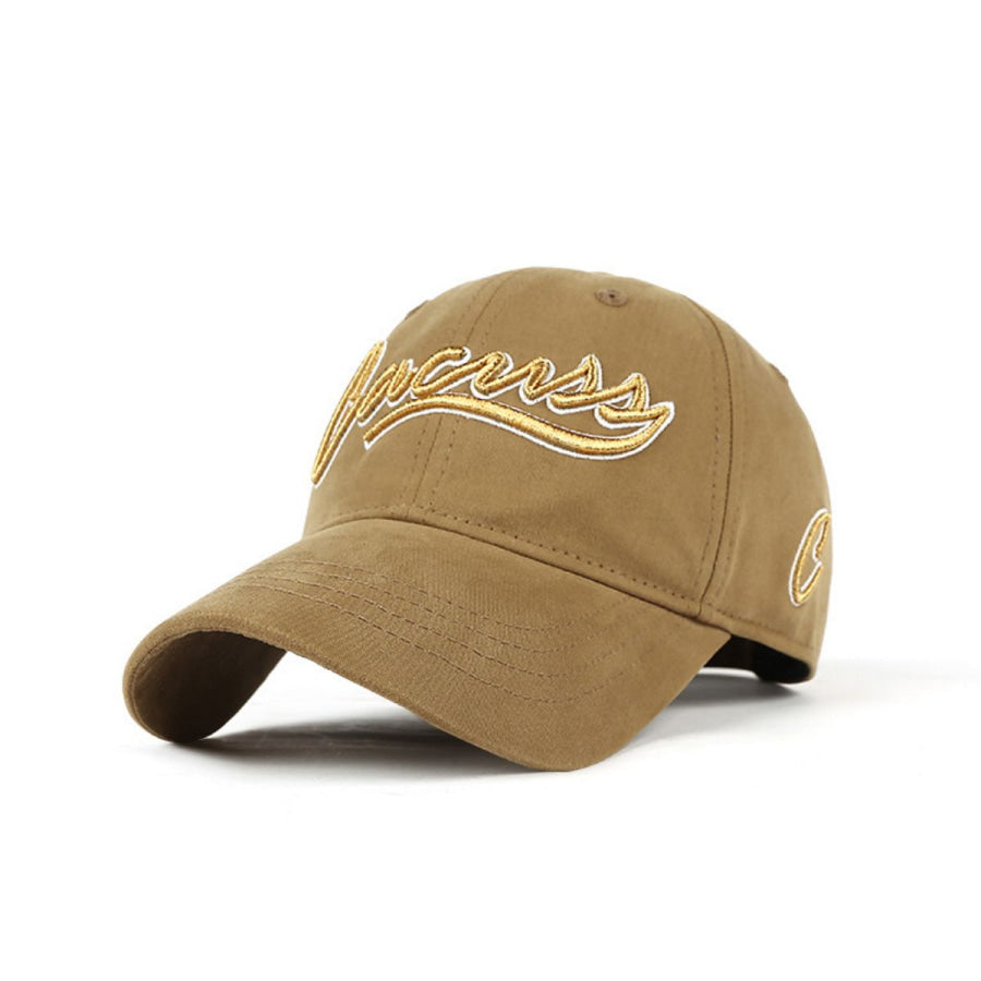 Washed Embroidered Baseball Cap Curry / One Size Apparel and Accessories