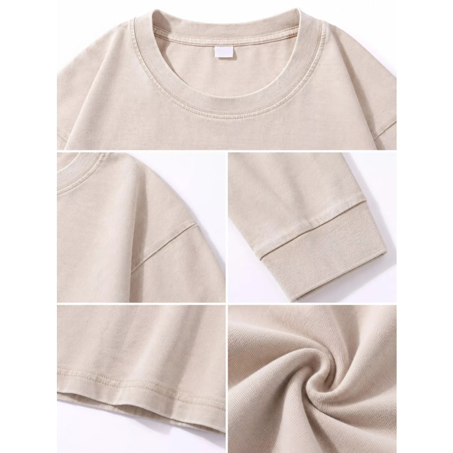 Washed Oversized Long Sleeve T-Shirt Apparel and Accessories