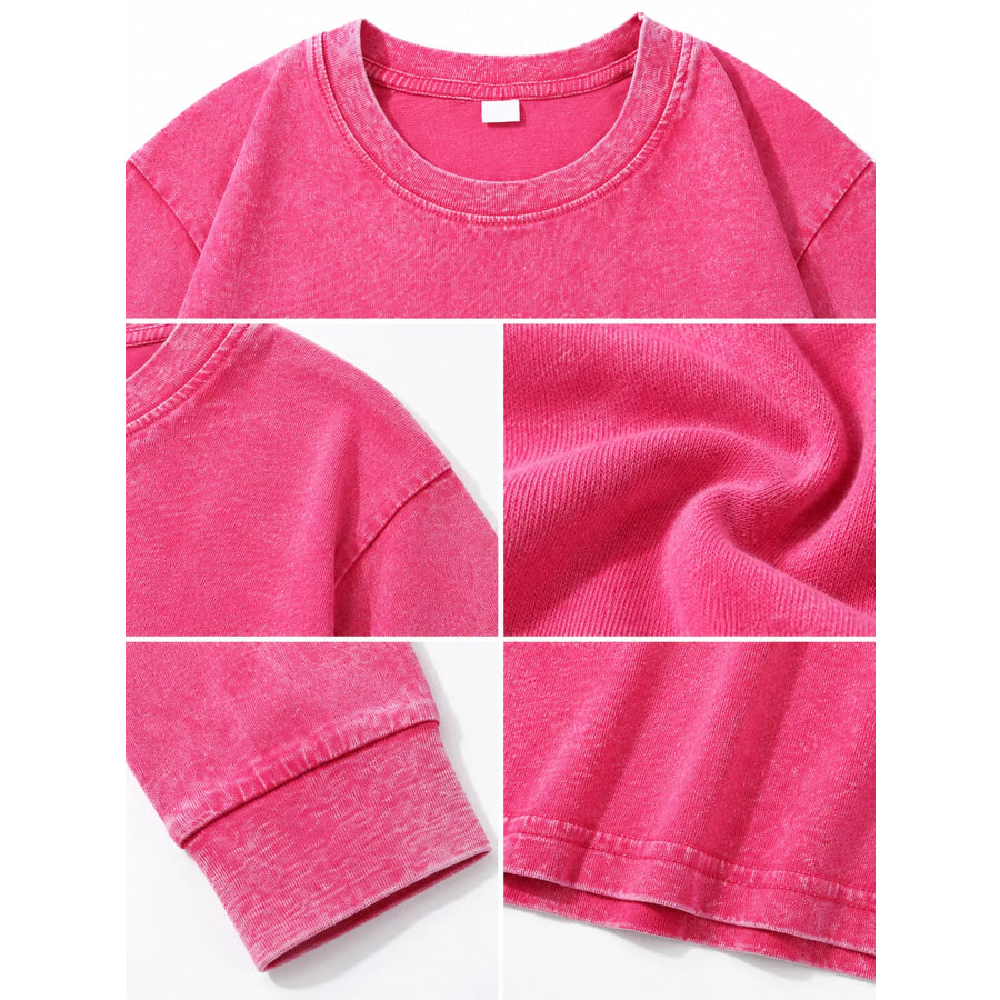 Washed Oversized Long Sleeve T-Shirt Apparel and Accessories