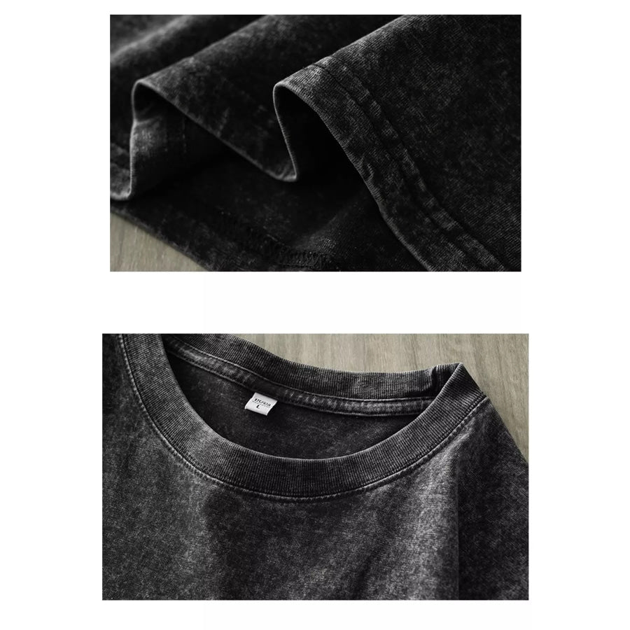 Washed Oversized Long Sleeve T-Shirt Apparel and Accessories