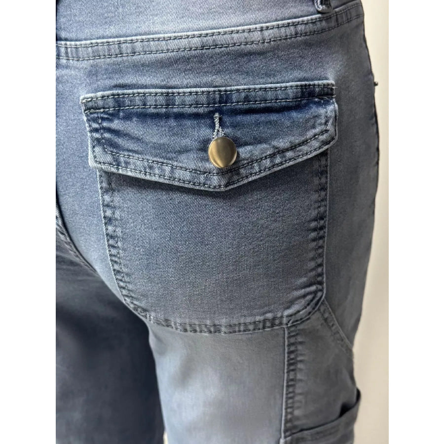 Washed Wide Leg Jeans Apparel and Accessories