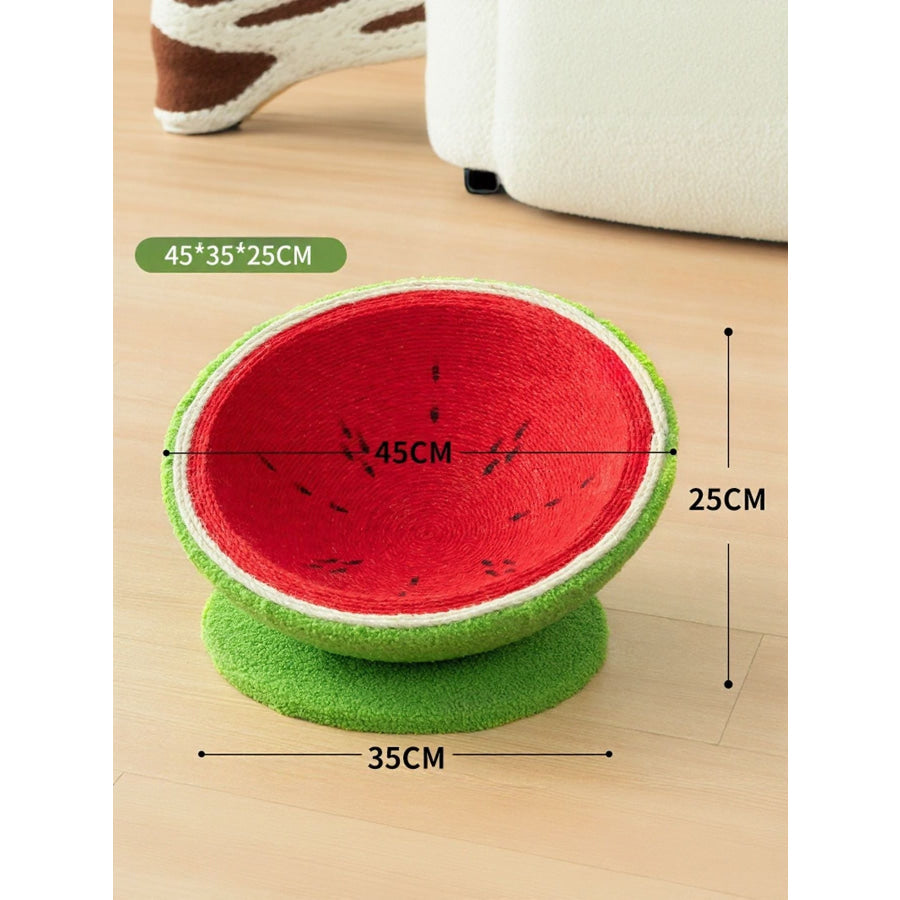 Watermelon Shaped Cat Scratching Post Nest Apparel and Accessories