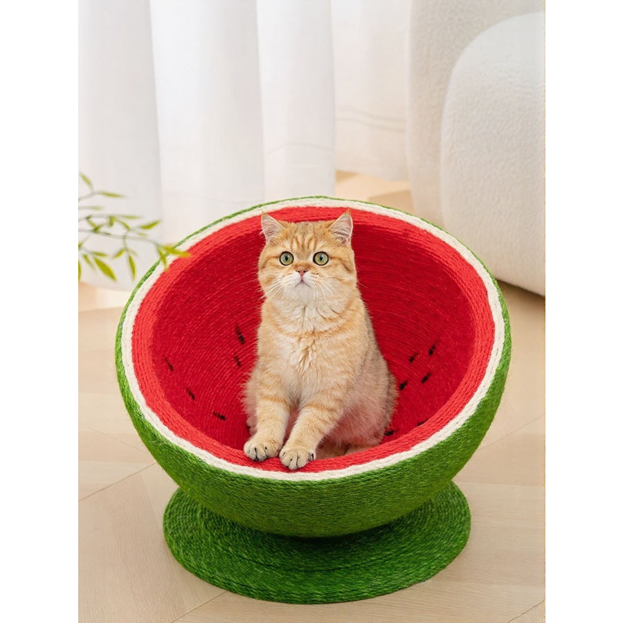 Watermelon Shaped Cat Scratching Post Nest Watermelon Nest Flat Style / L Apparel and Accessories