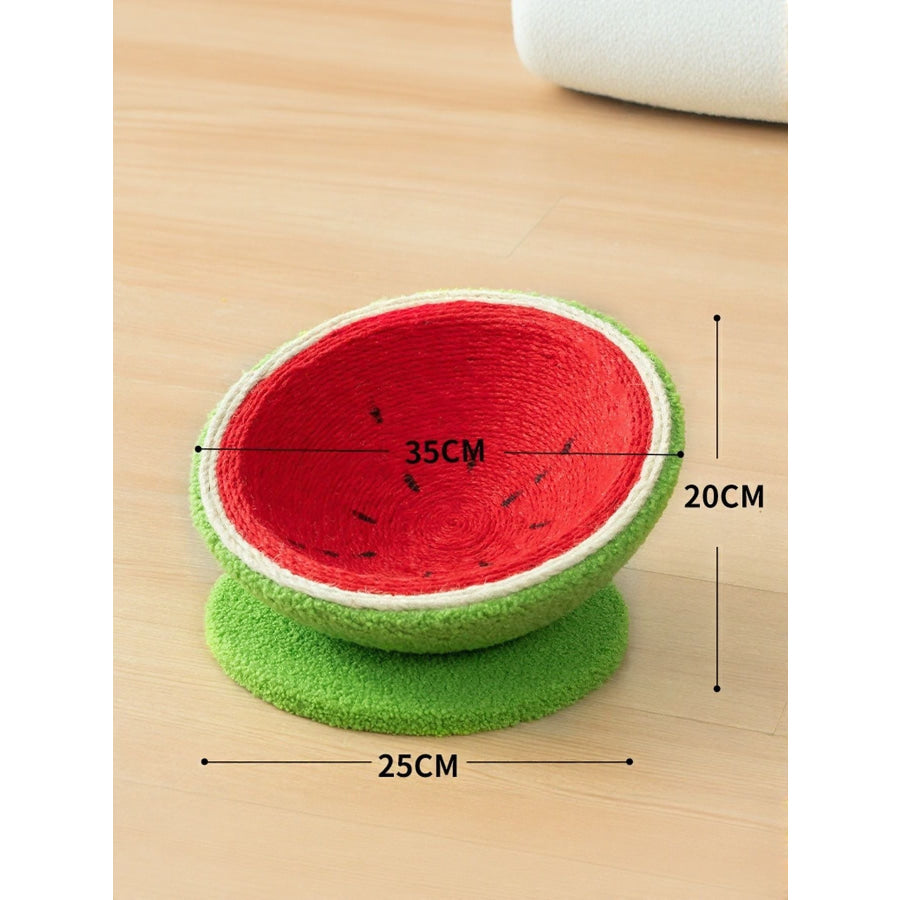 Watermelon Shaped Cat Scratching Post Nest Watermelon Nest (Velvet) / L Apparel and Accessories