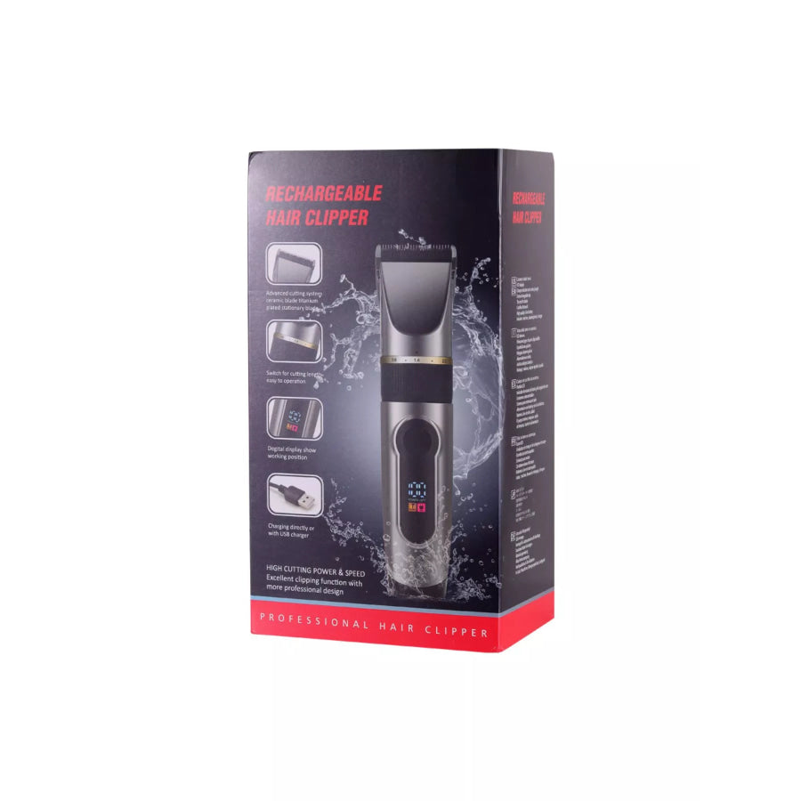 Waterproof Hair Clipper with LED Display Black / ONESIZE Apparel and Accessories