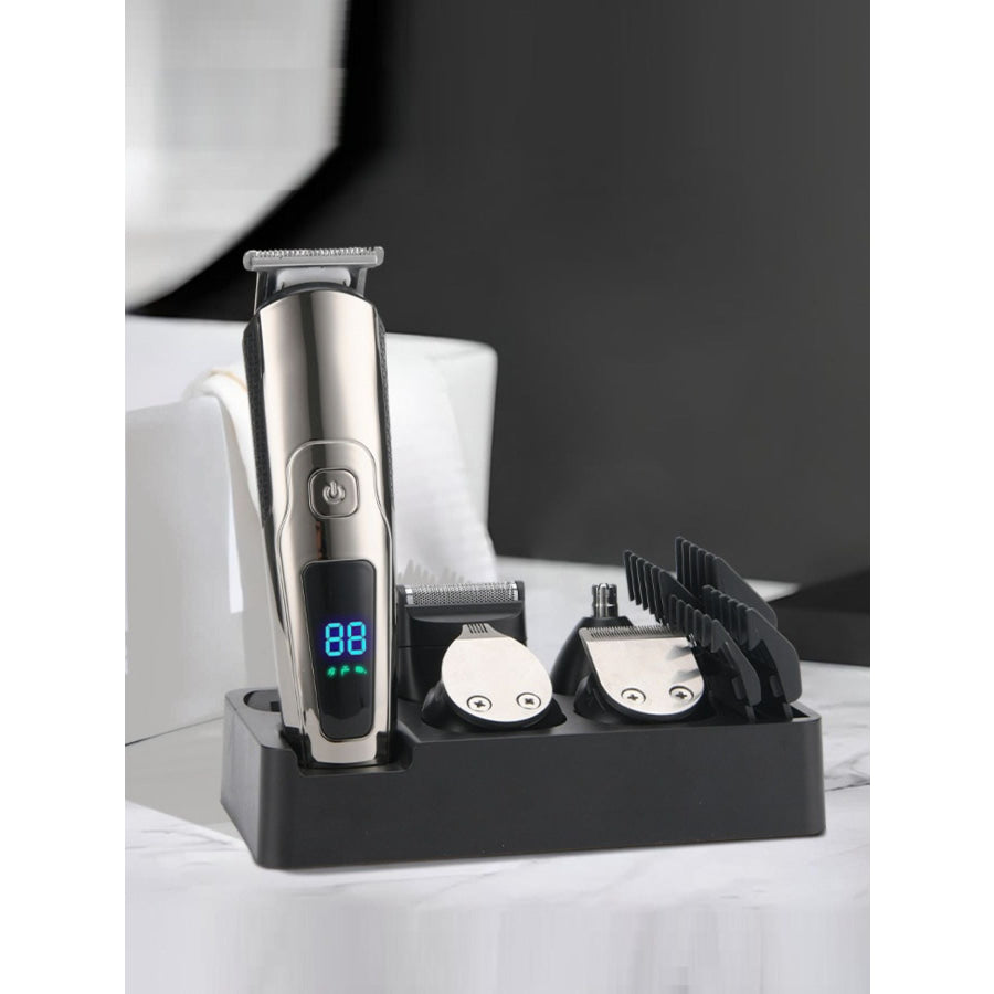 Waterproof Hair Clipper with LED Display Silver / ONESIZE Apparel and Accessories