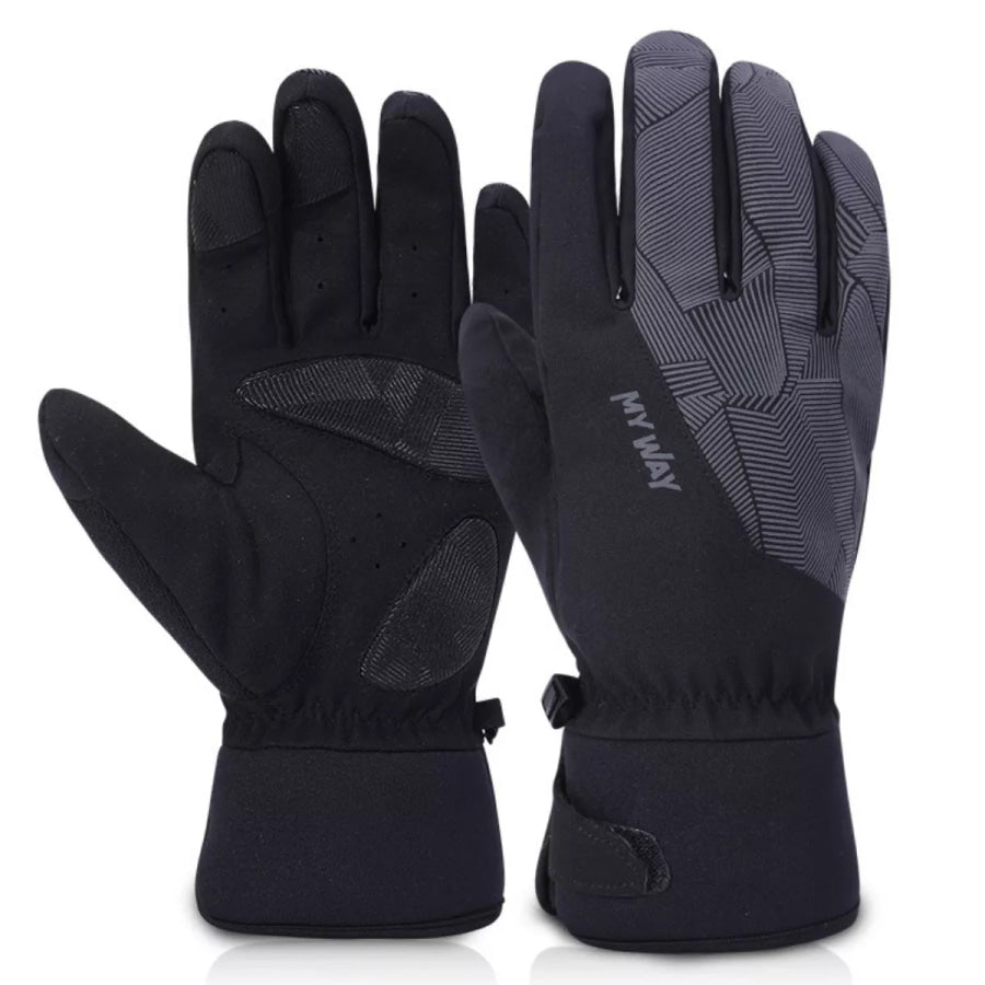 Waterproof Ski Gloves Black / One Size Apparel and Accessories