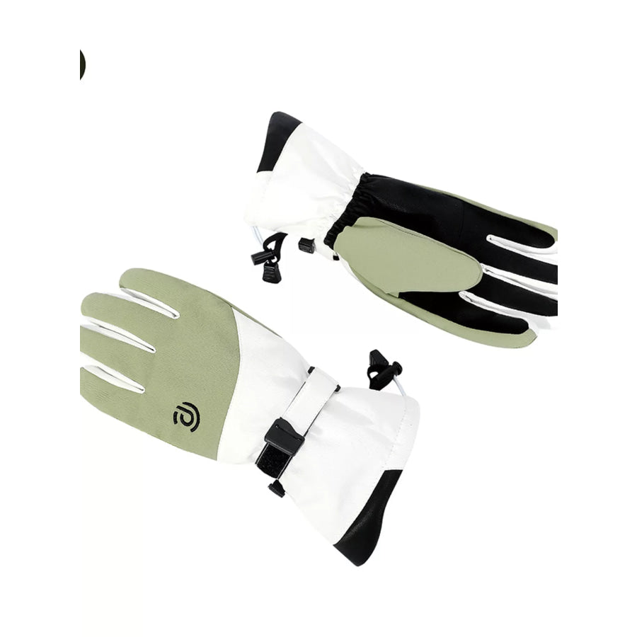 Waterproof Ski Gloves Matcha Green / One Size Apparel and Accessories