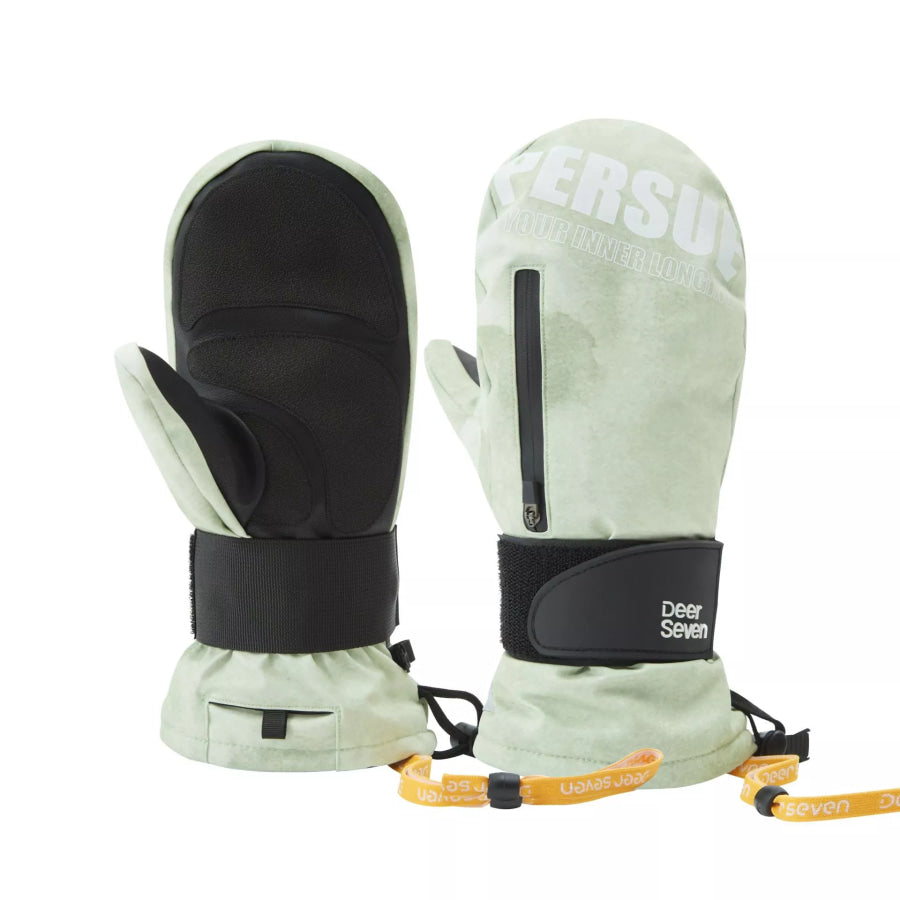 Waterproof Ski Mittens Sage / One Size Apparel and Accessories