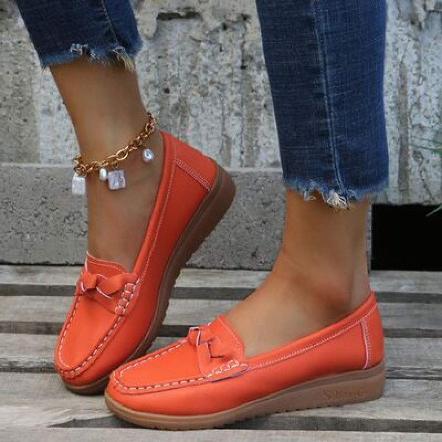 Weave Wedge Heeled Loafers Clothing