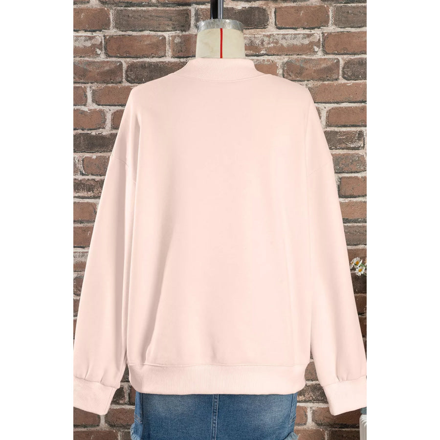 Western Cowboy Rodeo Print Mock Neck Sweatshirt Apparel and Accessories