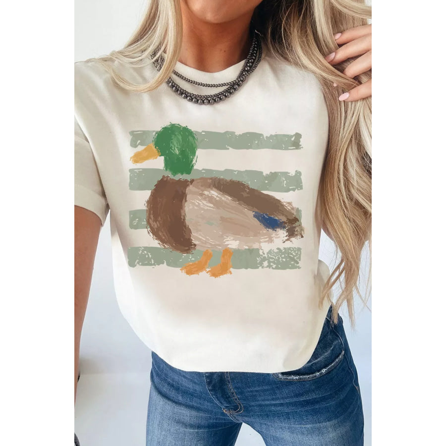 Western Duck Graffiti Graphic T-Shirt Apparel and Accessories