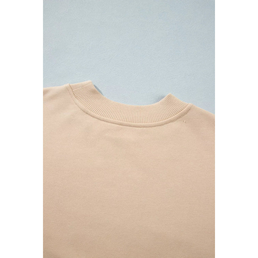 Western Embroidery Round Neck Pullover Long Sleeve Sweatshirt Apparel and Accessories