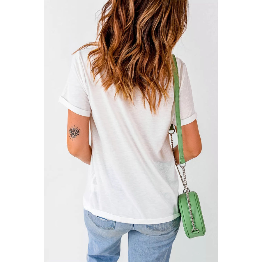 Western Mallard Stripes Graphic Round Neck Casual Tee Apparel and Accessories