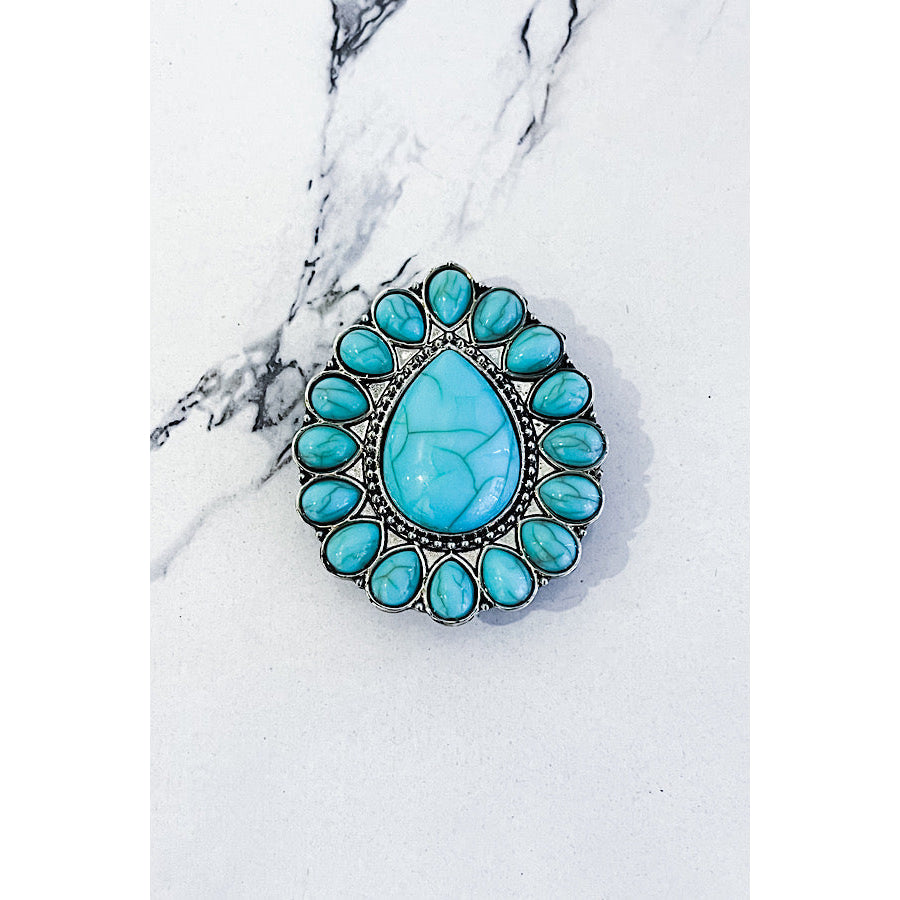 Western Turquoise Teardrop Phone Grip WS 600 Accessories