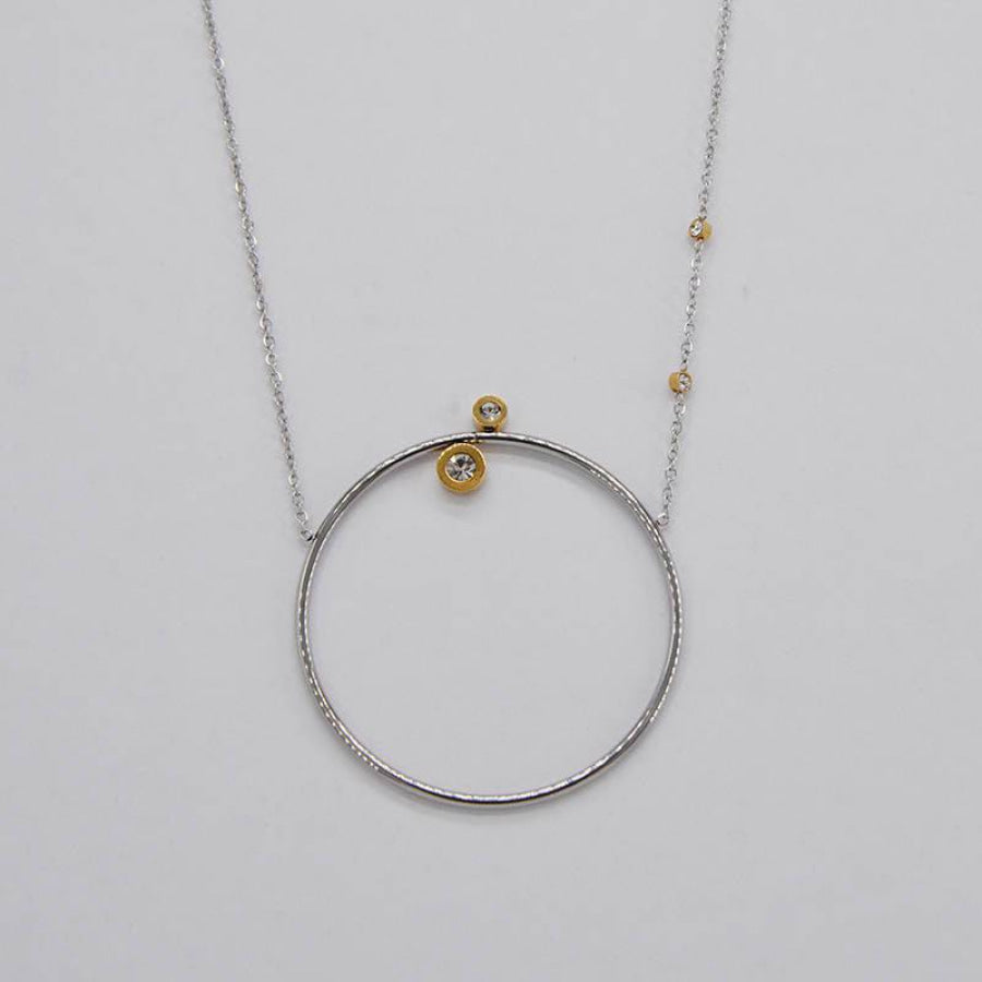 What Goes Around Circle Necklace - Silver