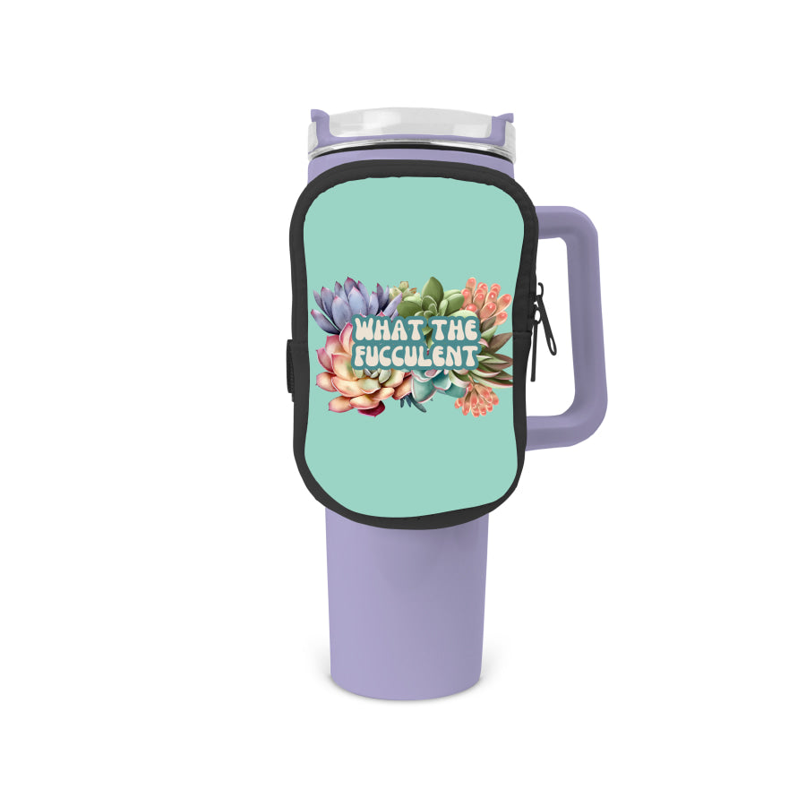 What The Fucculent Zippered Pouch/Bag For 40oz Tumbler Tumbler