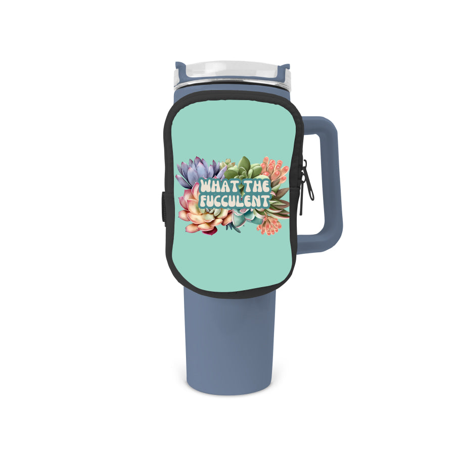 What The Fucculent Zippered Pouch/Bag For 40oz Tumbler Tumbler