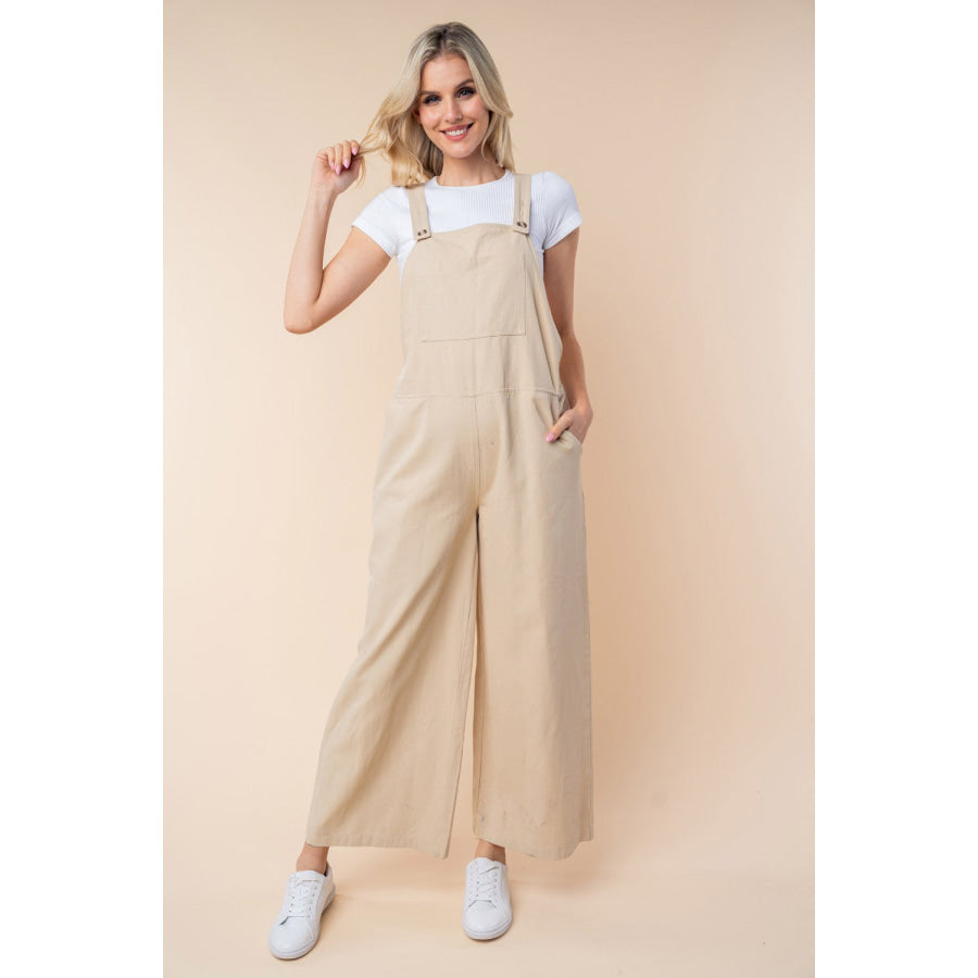 White Birch Sleeveless Wide Leg Jumpsuit Apparel and Accessories