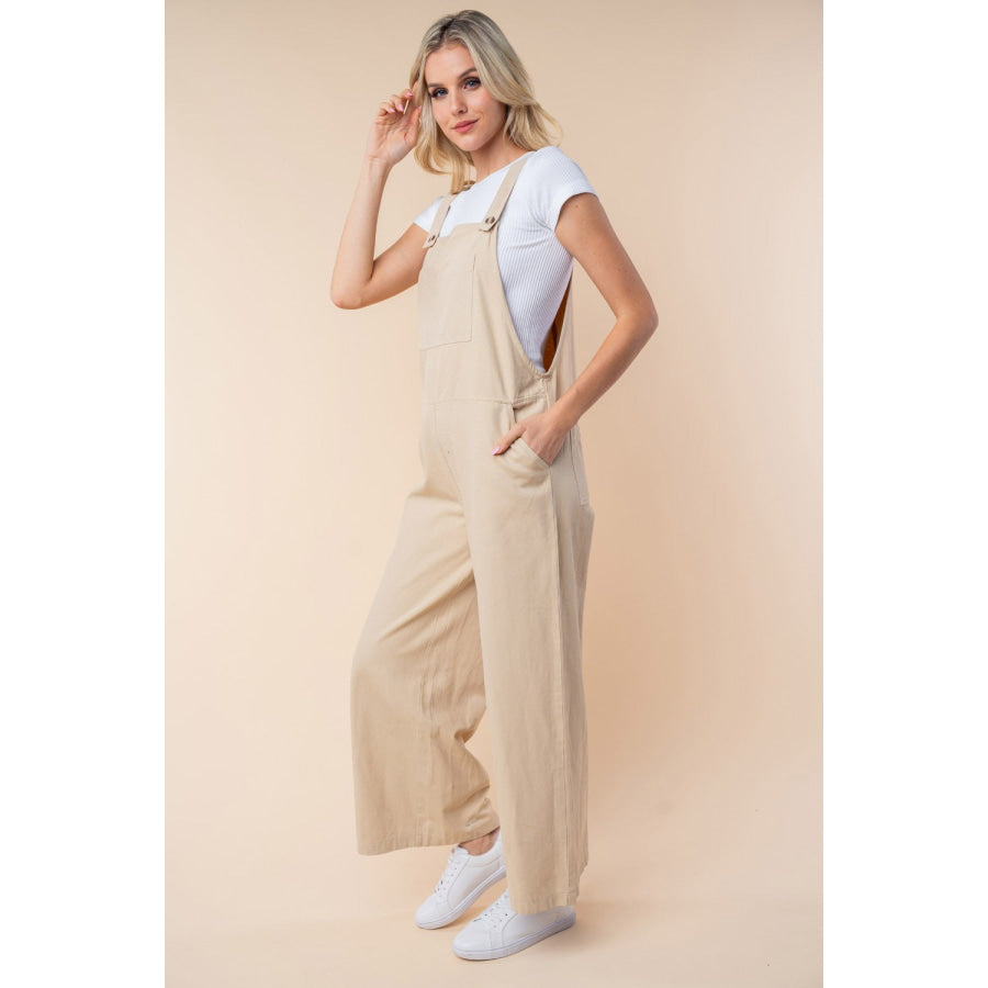 White Birch Sleeveless Wide Leg Jumpsuit Apparel and Accessories