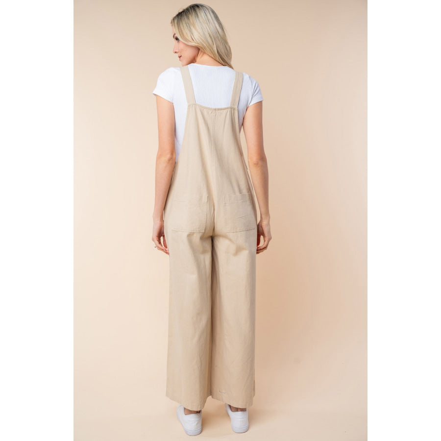 White Birch Sleeveless Wide Leg Jumpsuit Apparel and Accessories