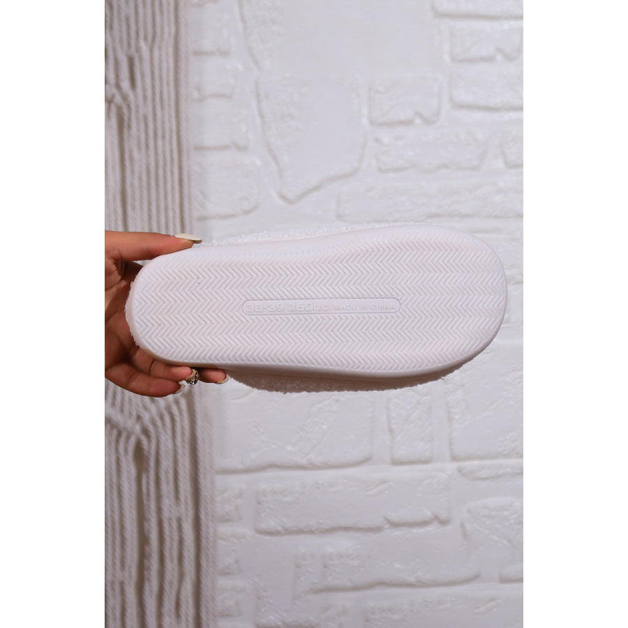 White Christmas Cartoon Pattern Plush Slippers Shoes & Bags/Slippers