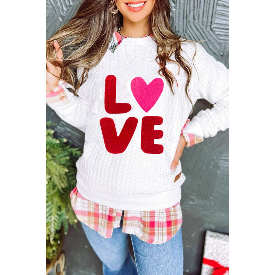 White Merry And Bright Cable Knit Pullover Sweatshirt White / S / 95% Polyester + 5% Elastane Tops/Sweatshirts & Hoodies