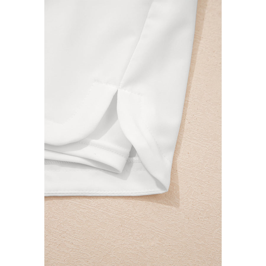 White Solid Color Ribbed Patchwork High Waist Athletic Shorts Bottoms/Casual Shorts