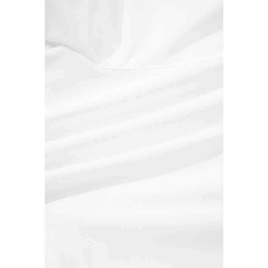 White Solid Color Ribbed Patchwork High Waist Athletic Shorts Bottoms/Casual Shorts
