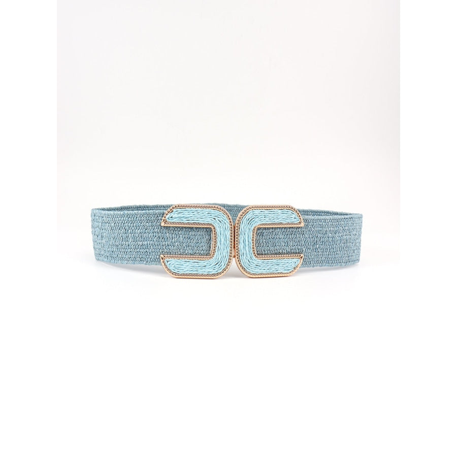 Wide Braid Belt Pastel Blue / One Size