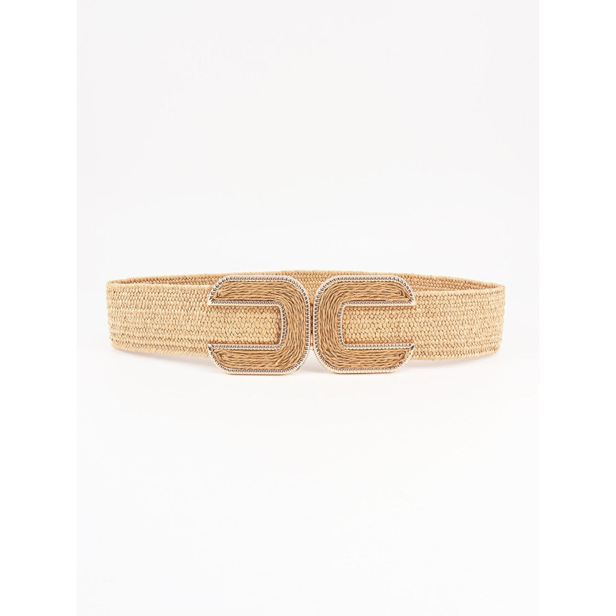 Wide Braid Belt Tan / One Size