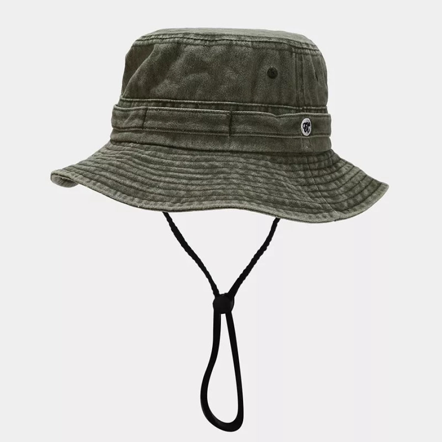 Wide Brim Bucket Hat Army Green / One Size Apparel and Accessories
