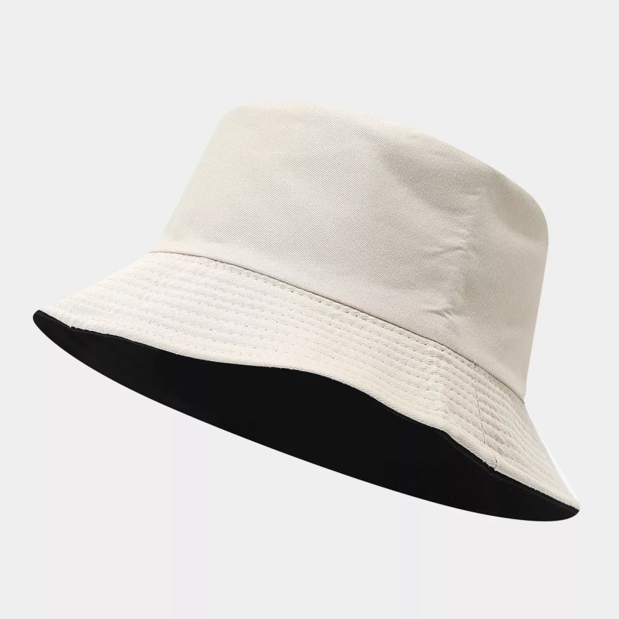 Wide Brim Bucket Hat Beige / One Size Apparel and Accessories