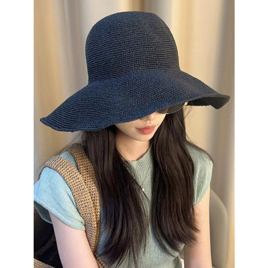 Wide Brim Sun Hat Black / One Size Apparel and Accessories