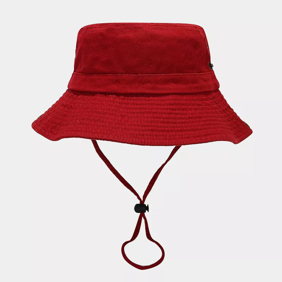 Wide-Brim Sun Protection Hat Red / One Size Apparel and Accessories