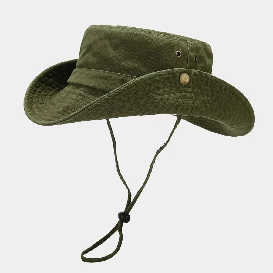 Wide-Brim Sun Protection Hat Dark Green / One Size Apparel and Accessories