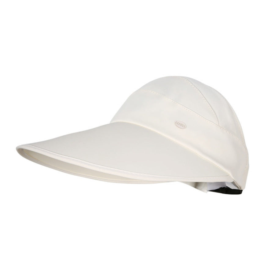 Wide Brim Sun Visor Hat Beige / One Size Apparel and Accessories