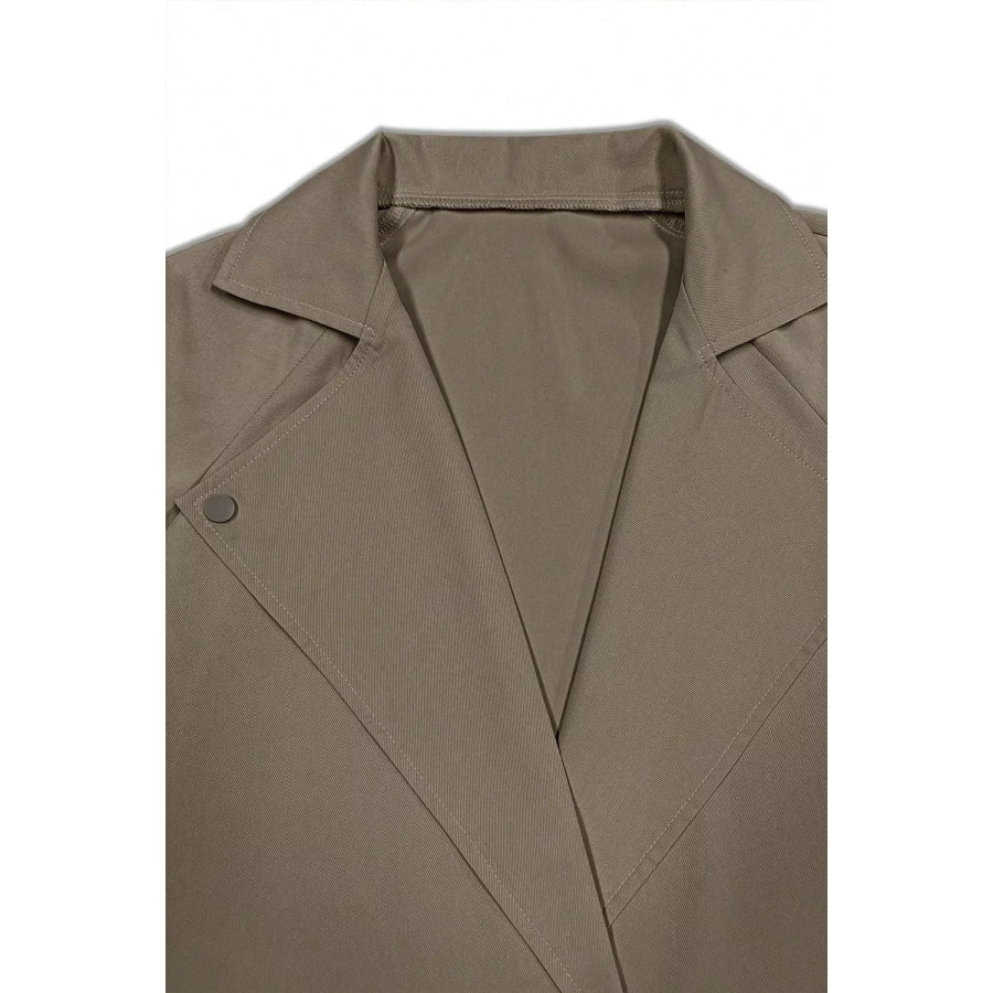 Wide Lapels Belt Trench Coat Apparel and Accessories