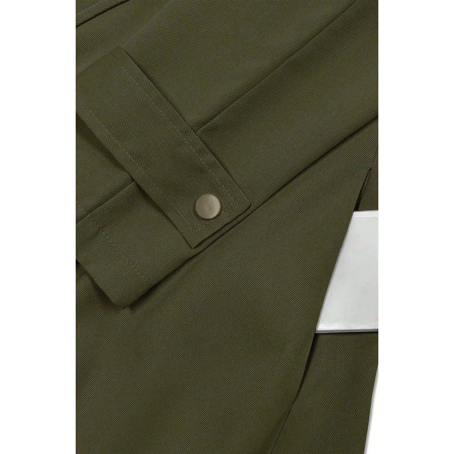 Wide Lapels Belt Trench Coat Apparel and Accessories