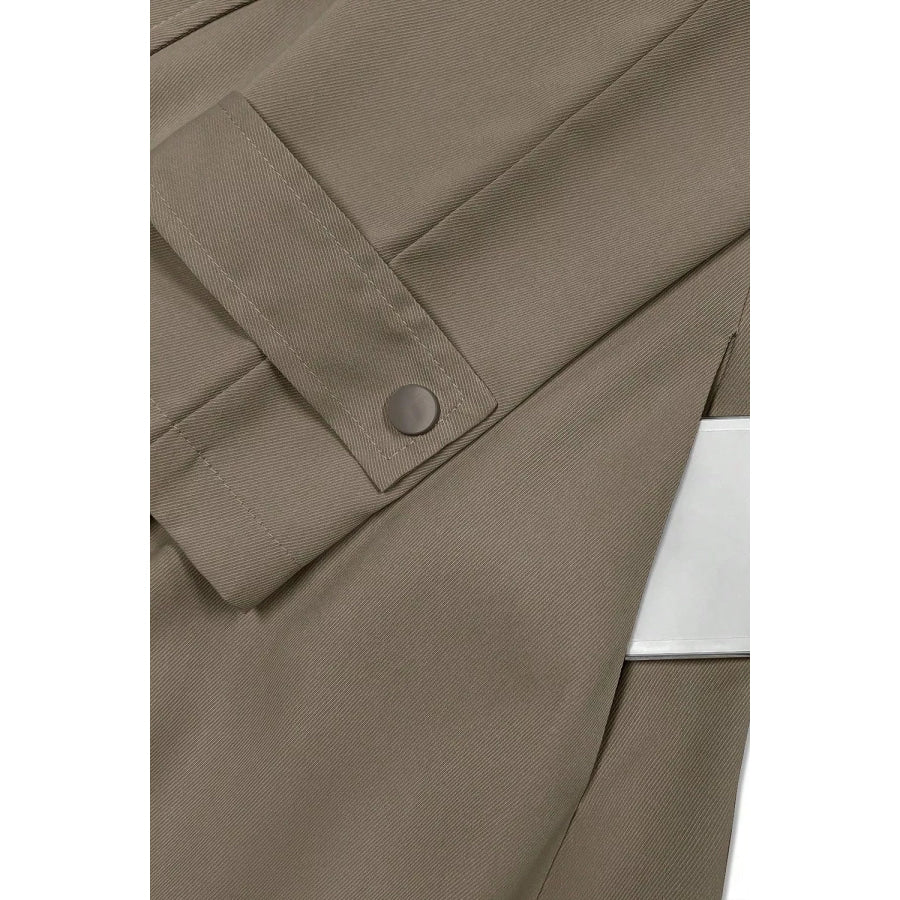 Wide Lapels Belt Trench Coat Apparel and Accessories