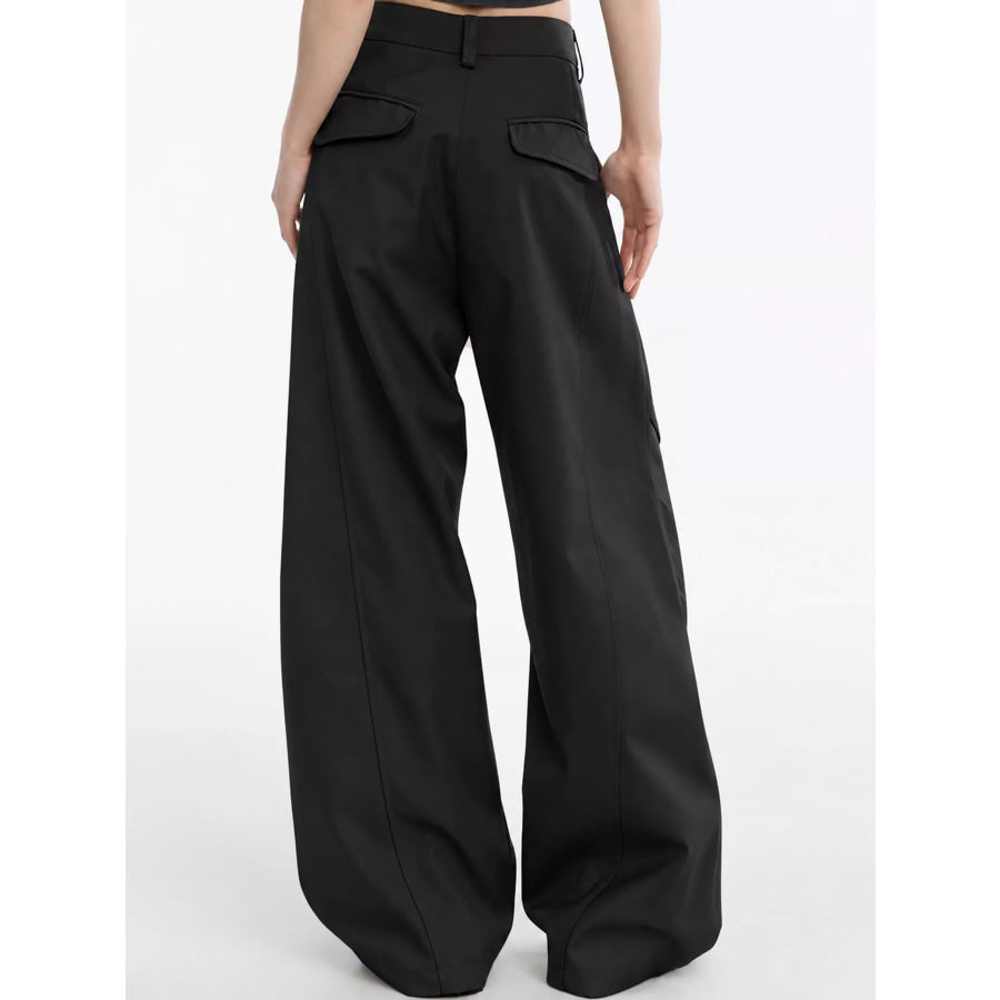 Wide-Leg Cargo Pants Apparel and Accessories