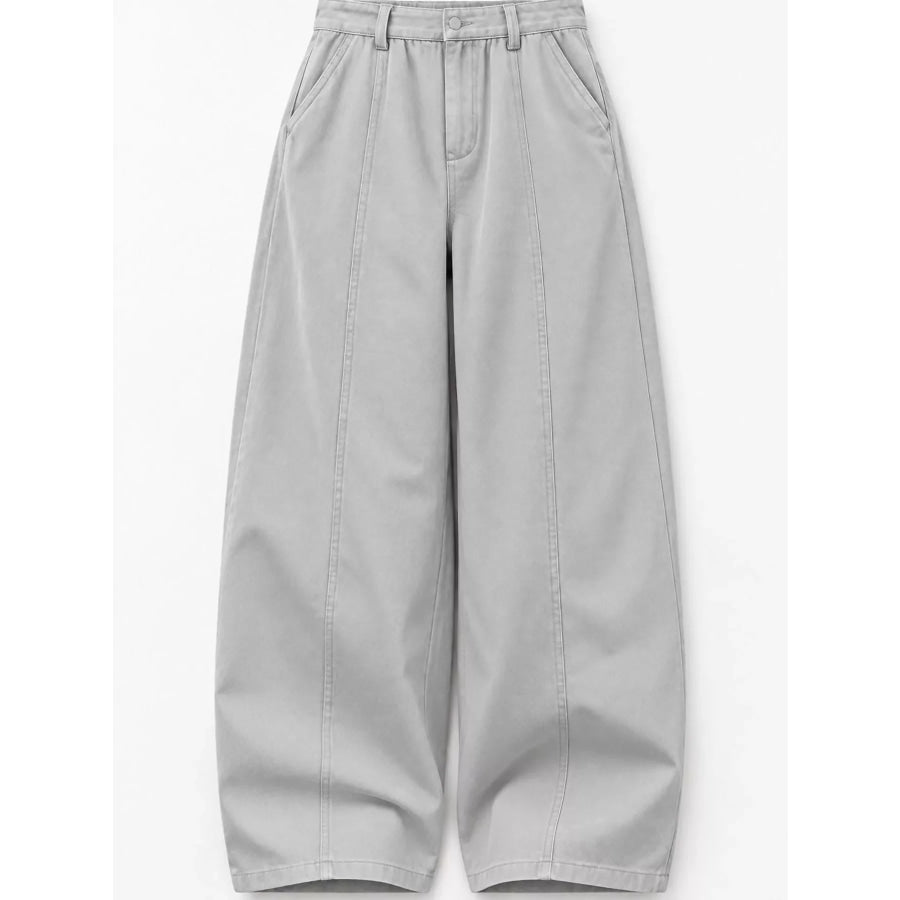 Wide-Leg Cargo Pants Apparel and Accessories