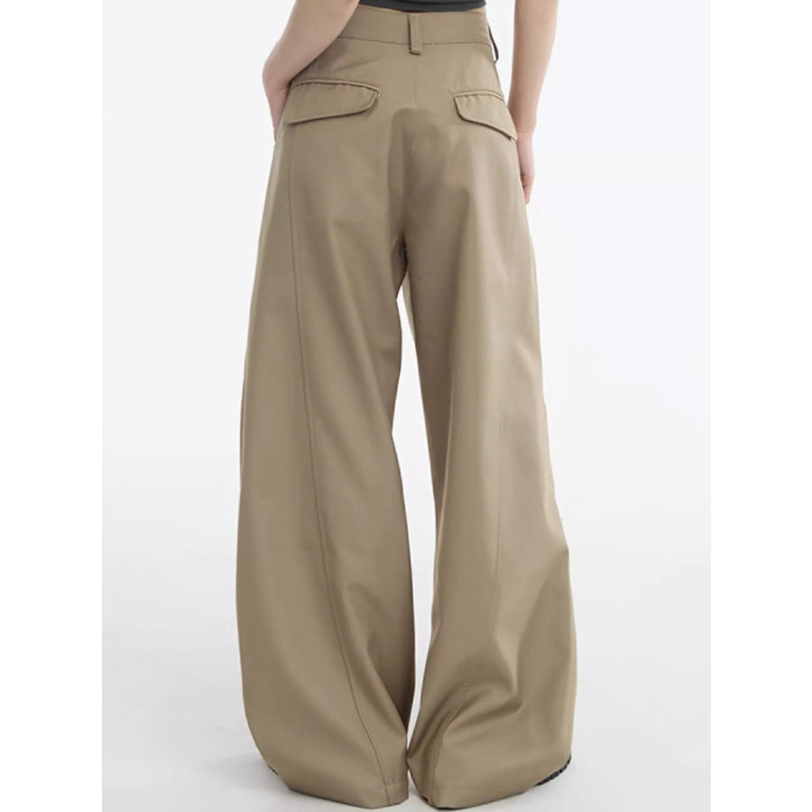 Wide-Leg Cargo Pants Apparel and Accessories