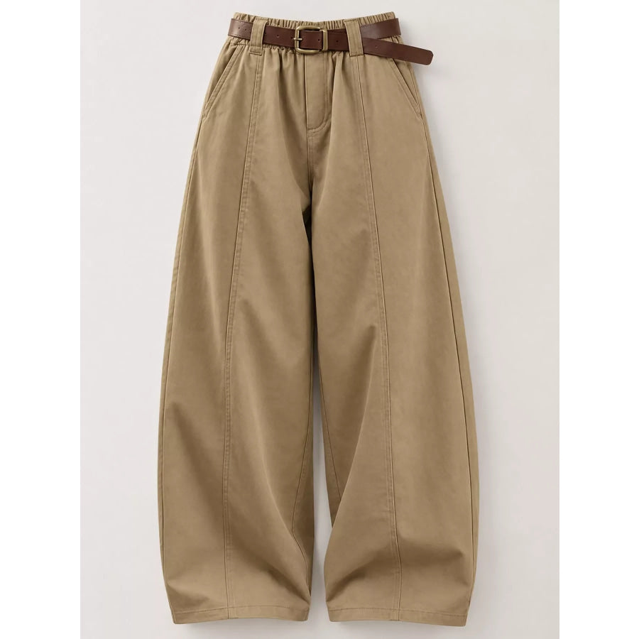 Wide-Leg Cargo Pants Apparel and Accessories