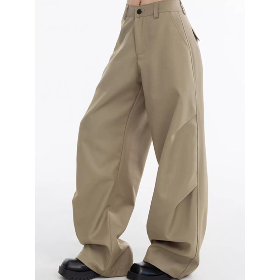 Wide-Leg Cargo Pants Apparel and Accessories