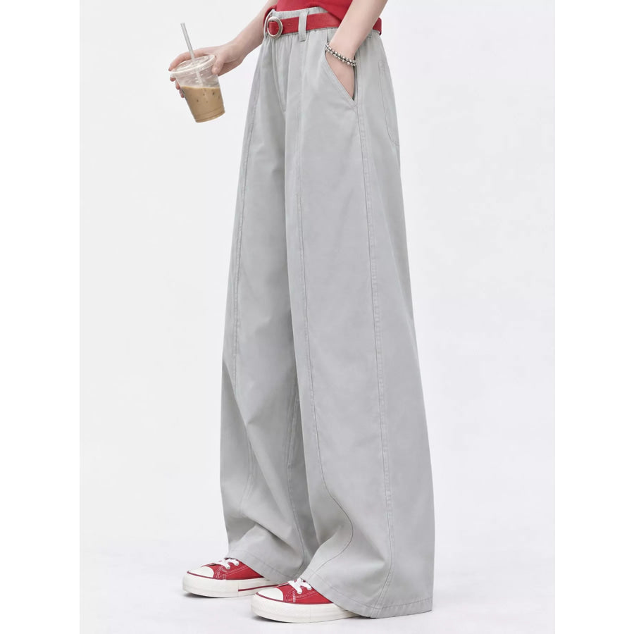 Wide-Leg Cargo Pants Apparel and Accessories