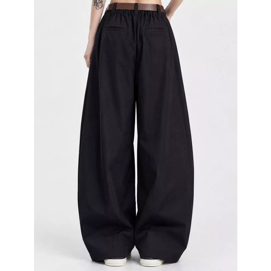 Wide-Leg Cargo Pants Apparel and Accessories