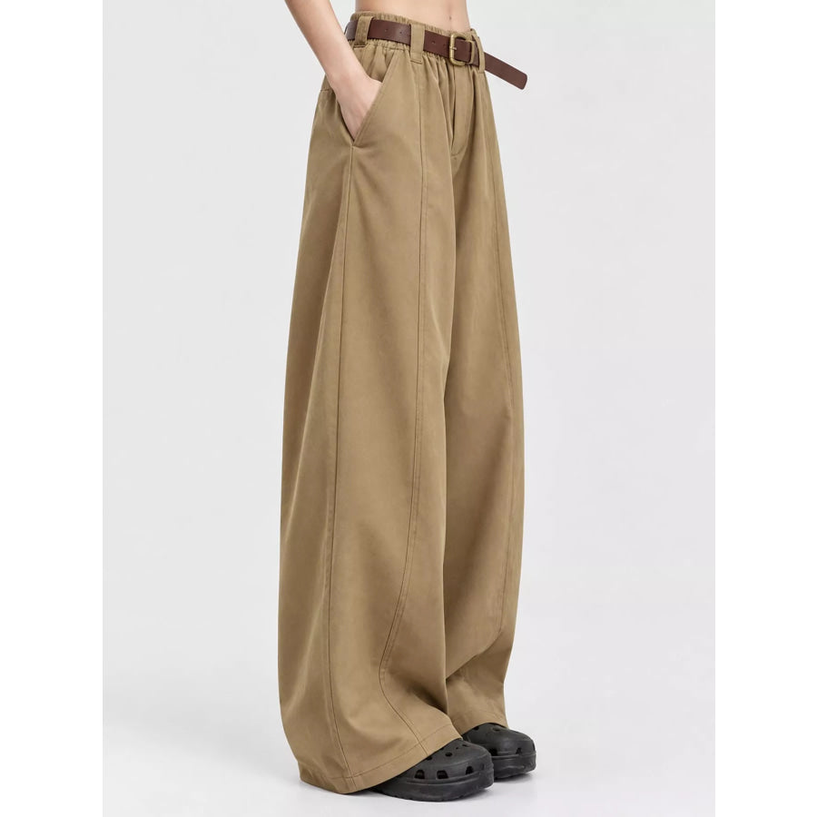 Wide-Leg Cargo Pants Apparel and Accessories